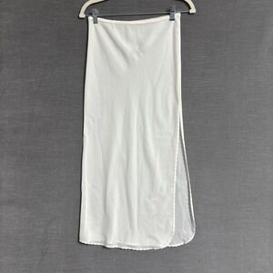Vintage Wondermaid Half Slip Small Cream Polyester Lingerie Made USA Retro Midi